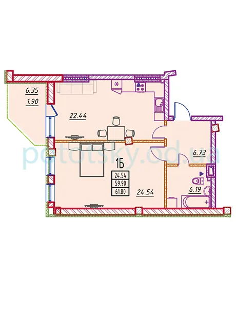 Квартира на бул. Жванецького Михайла, 11 в Одесі, ID 267971, фото №17
