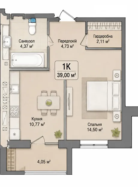 Квартира на вул. Ленкавського в Івано-Франківськ, ID 270058, фото №2
