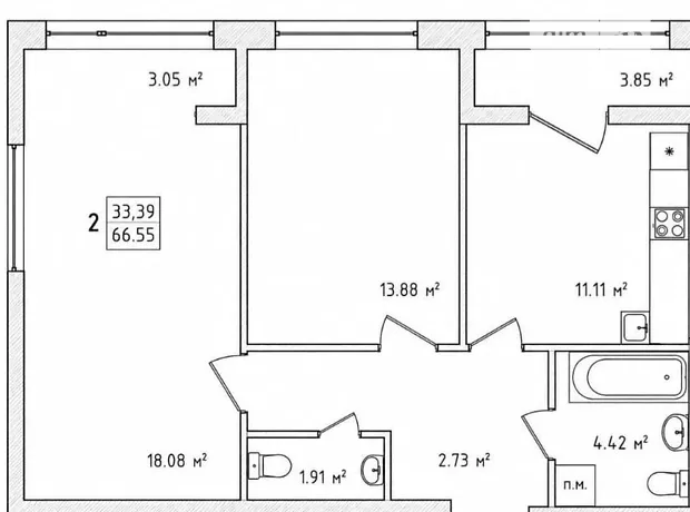 Квартира на вул. Борткевича, 11 в Харків, ID 269799, фото №2