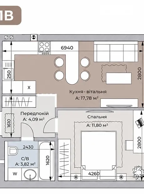 Квартира на вул. Щаслива в Києві, ID 276059, фото №2