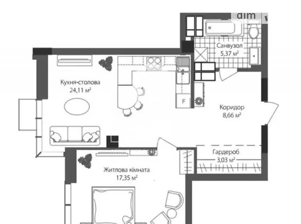 Квартира на вул. Трускавецька, 10Д в Києві, ID 275879, фото №24