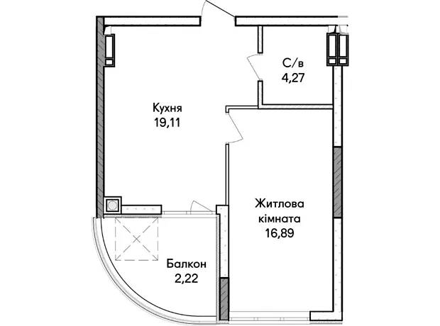 Квартира на вул. Ольги Кобилянської, 1В в Київ, ID 350152, фото №1
