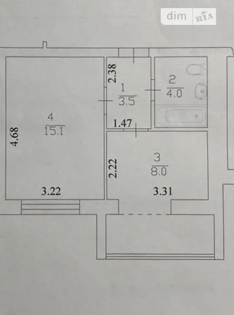 Квартира на вул. Миколи Сингаївського, 1А в Києві, ID 276663, фото №30