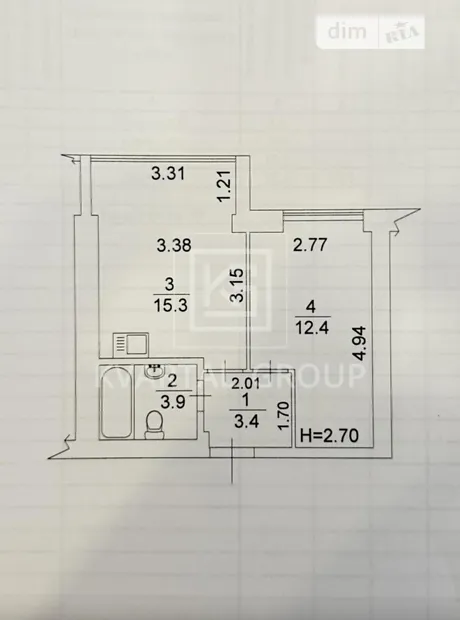 Квартира на вул. Лисенка в Києві, ID 278083, фото №12