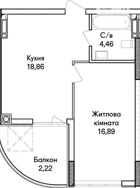 Квартира на вул. Ольги Кобилянської 1В/39 в Києві, ID 281195, фото №11