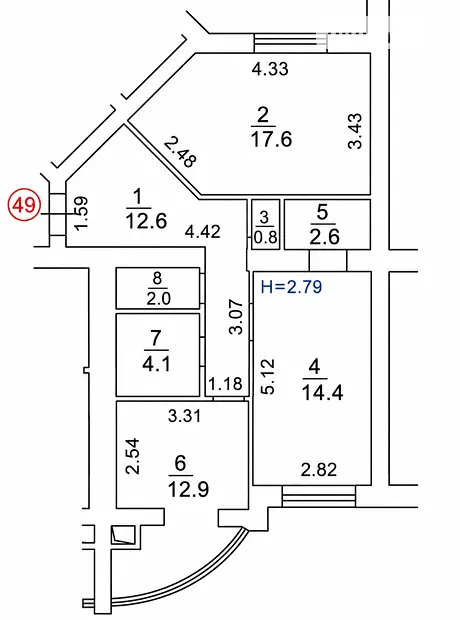 Квартира на вул. Калинова, 3 в Києві, ID 289356, фото №26