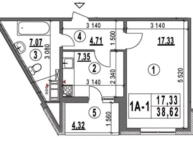 Квартира на вул. Самійла Кішки, 5А в Києві, ID 290683, фото №14