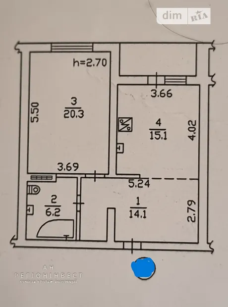 Квартира на вул. Олевська, 5 в Києві, ID 293990, фото №17