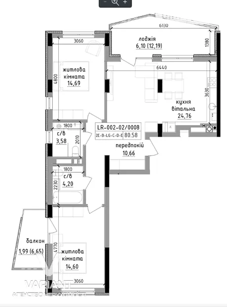 Квартира на вул. Василя Гаджеги, 1Б в Ужгород, ID 294359, фото №4