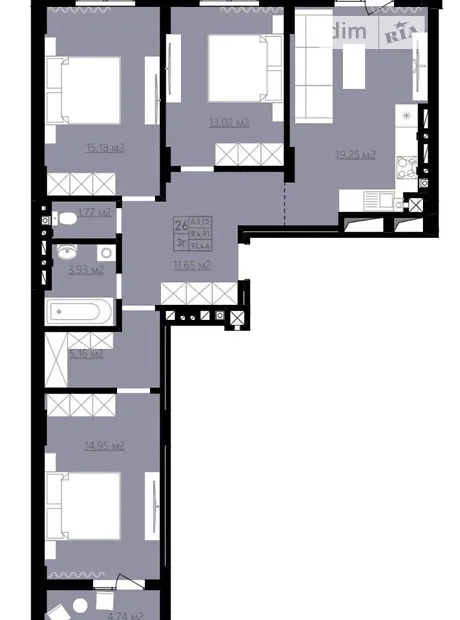 Квартира на вул. Личаківська, 205 в Львові, ID 315547, фото №9