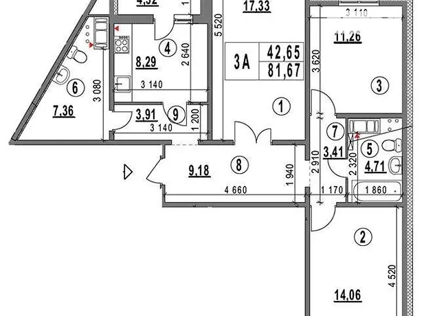 Квартира на вул. Самійла Кішки, 5А в Київ, ID 296689, фото №2