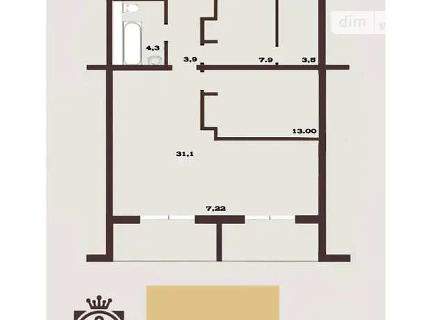 Квартира на вул. Михайла Максимовича, 28Б в Києві, ID 298056, фото №4