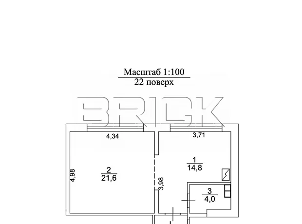 Квартира на вул. Михайла Максимовича, 32А в Києві, ID 298089, фото №6