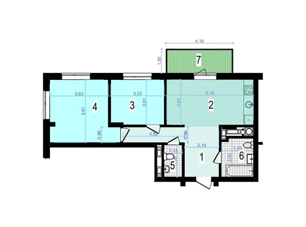 Квартира на вул. Загорська, 175 в Ужгороді, ID 298540, фото №6