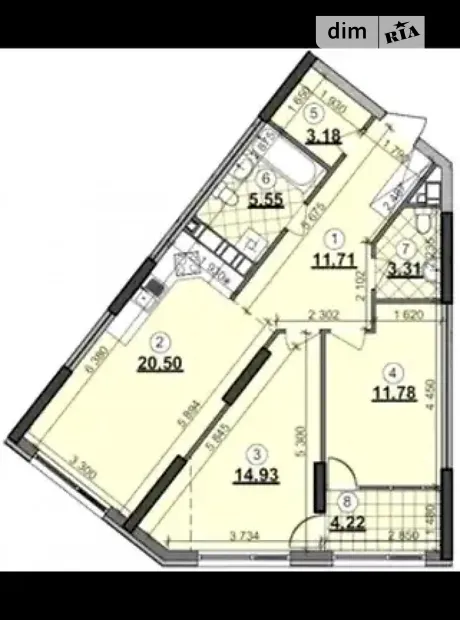 Квартира на наб. Дніпровська, 15Ж в Києві, ID 301264, фото №9