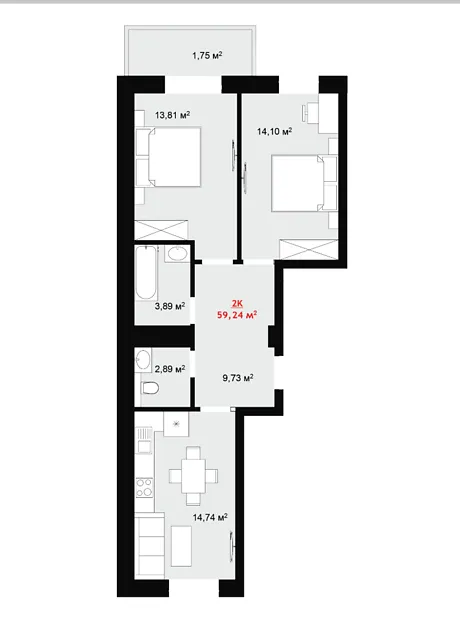 Квартира на вул. Урожайна, 7A в Івано-Франківську, ID 302648, фото №4