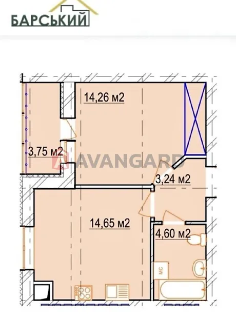 Квартира на вул. Одеська, 4 в Вінниця, ID 303832, фото №1