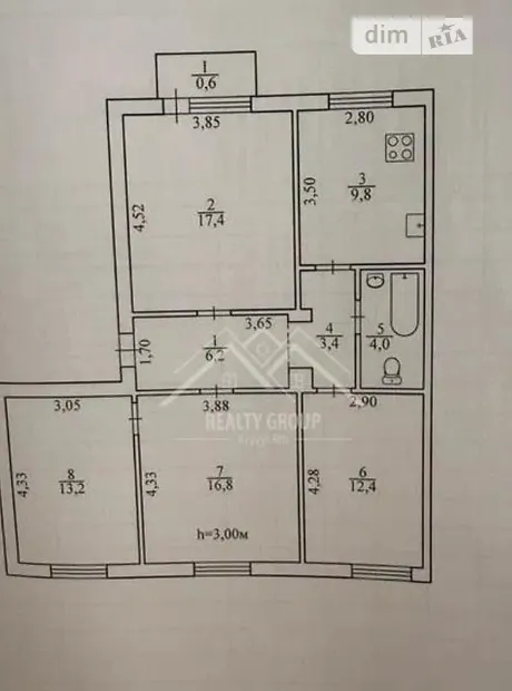 Квартира на вул. Січеславська в Кривому Розі, ID 304305, фото №25