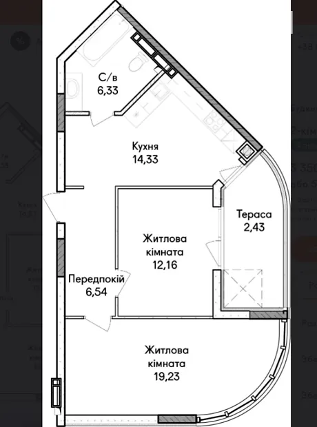 Квартира на вул. Ольги Кобилянської 1В/43 в Києві, ID 304463, фото №16