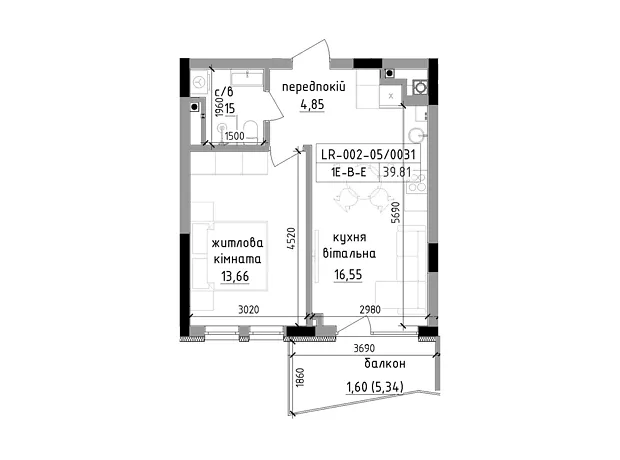 Квартира на вул. Василя Гаджеги, 1 в Ужгороді, ID 312318, фото №6