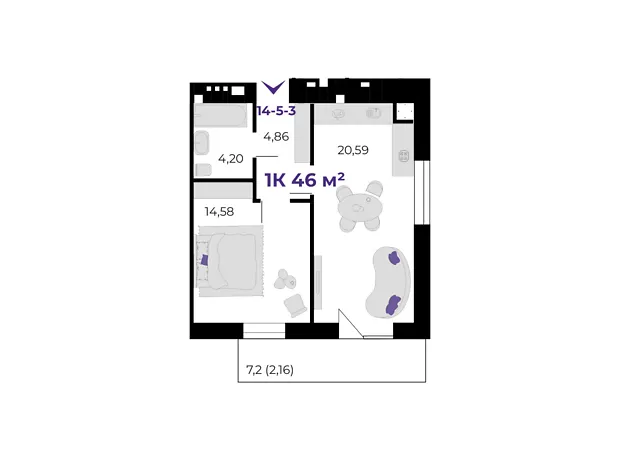 Квартира на вул. Івасюка в Івано-Франківську, ID 323890, фото №6