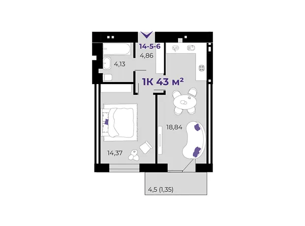 Квартира на вул. Івасюка в Івано-Франківську, ID 323898, фото №6
