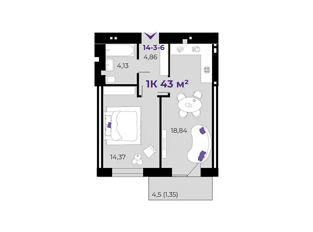 Квартира на вул. Івасюка в Івано-Франківську, ID 323943, фото №6