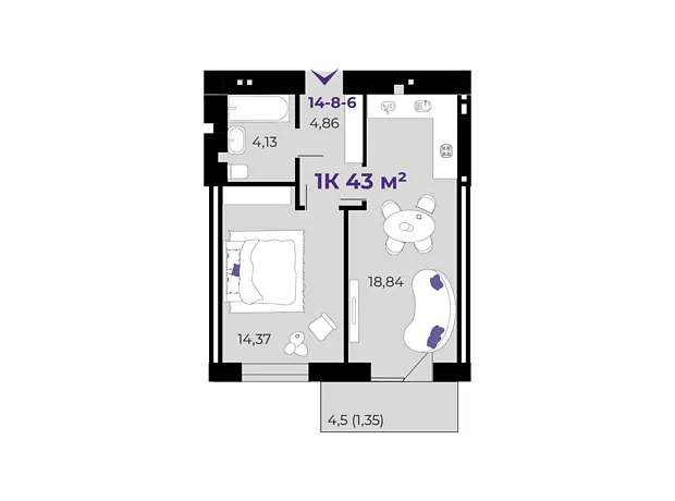 Квартира на вул. Івасюка в Івано-Франківську, ID 323912, фото №6