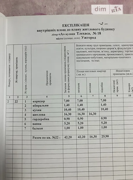 Квартира на вул. Тлехаса, 18 в Ужгороді, ID 322970, фото №18