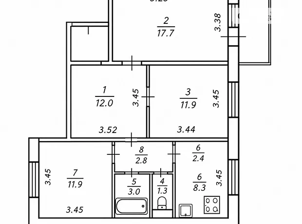 Квартира на вул. Ревуцького, 44 в Києві, ID 323022, фото №16