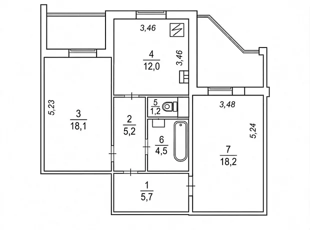 Квартира на вул. Вишняківська, 7А в Києві, ID 323011, фото №11