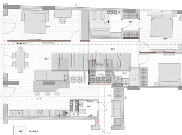 Квартира на просп. Берестейський, 42 в Києві, ID 322885, фото №18