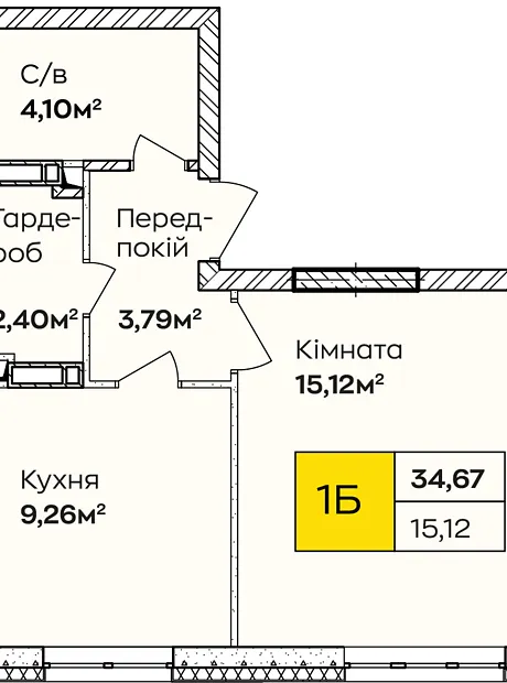 Квартира на вул. Тепловозна, 28 в Київ, ID 320728, фото №2
