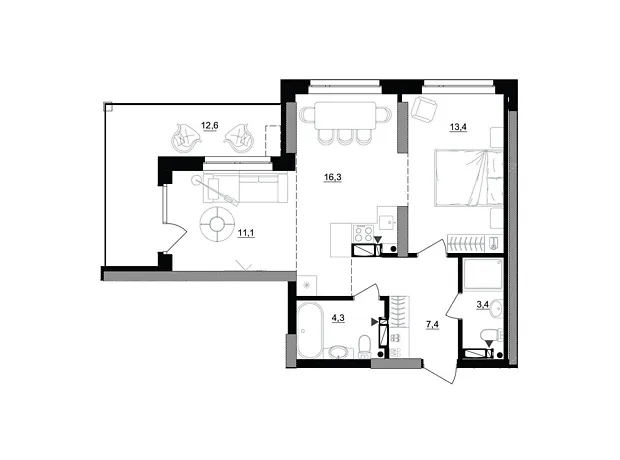 Квартира на вул. Березняківська, 29 в Києві, ID 320959, фото №6