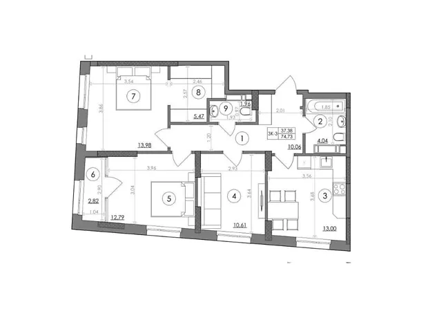 Квартира на шосе Столичне, 1Б в Києві, ID 319316, фото №11