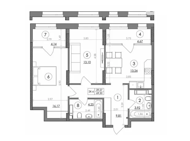 Квартира на шосе Столичне, 1Б в Києві, ID 320146, фото №11