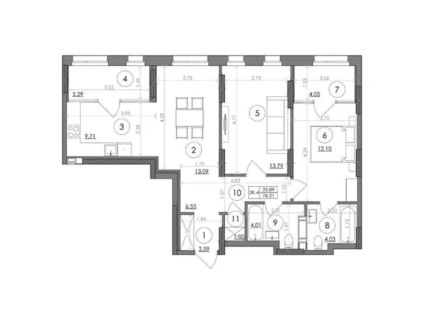 Квартира на шосе Столичне, 3А в Києві, ID 320155, фото №6