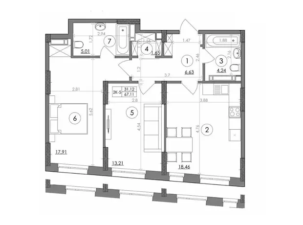 Квартира на шосе Столичне, 5А в Києві, ID 320170, фото №7