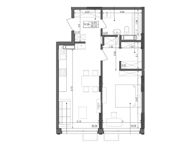Квартира на шосе Столичне, 1Б в Києві, ID 319371, фото №6