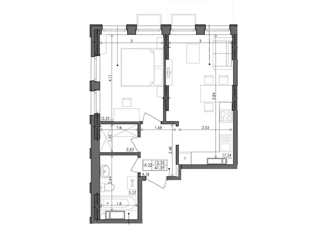 Квартира на шосе Столичне, 1Б в Києві, ID 320044, фото №6