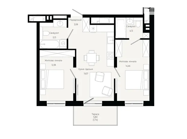 Квартира на вул. Героїв Крут в Львові, ID 319228, фото №6