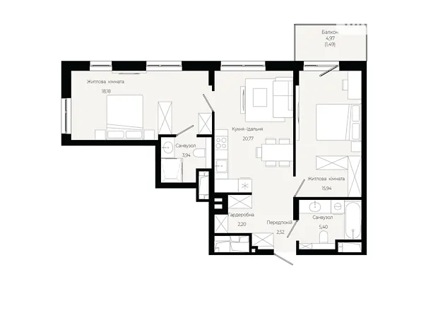 Квартира на вул. Героїв Крут в Львові, ID 319220, фото №6