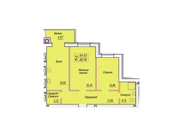 Квартира на вул. Михайла Грушевського, 100 в Житомирі, ID 319207, фото №6