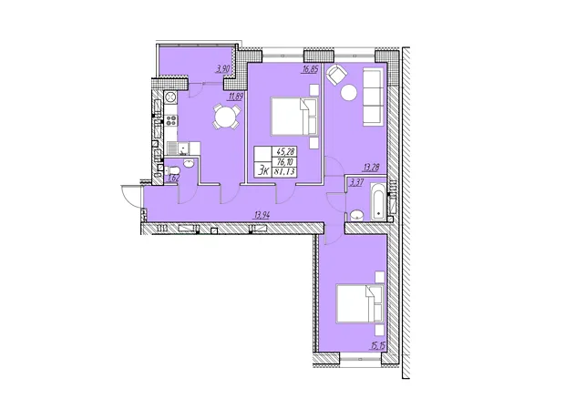 Квартира на вул. Шептицького Андрія Митрополита в Тернопіль, ID 318702, фото №1