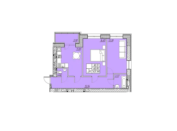 Квартира на вул. Шептицького Андрія Митрополита в Тернопіль, ID 318408, фото №1