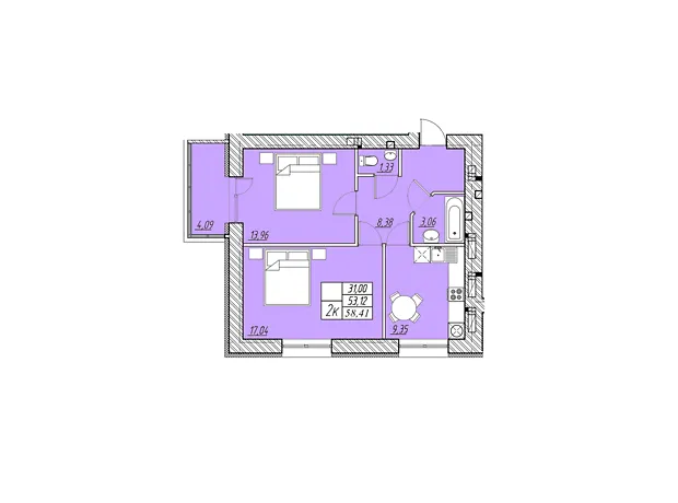 Квартира на вул. Шептицького Андрія Митрополита в Тернопіль, ID 318400, фото №1