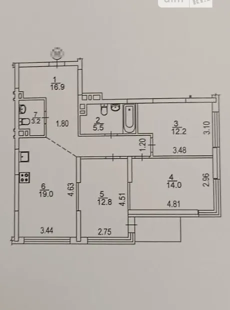 Квартира на вул. Олександра Олеся, 5А в Києві, ID 317870, фото №19