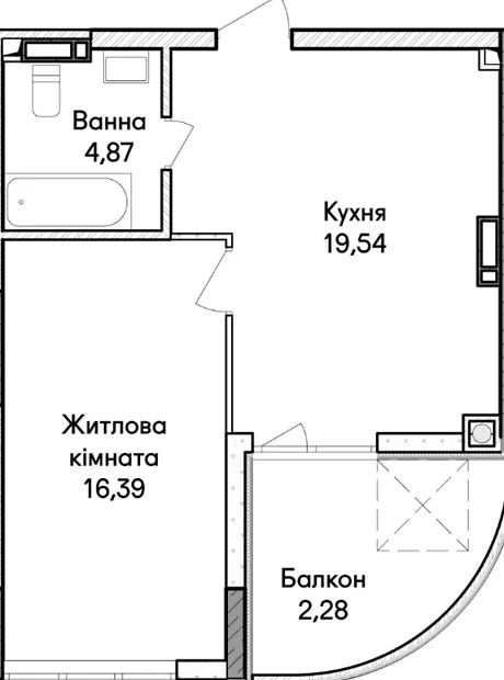 Квартира на вул. Ольги Кобилянської 1В/42 в Києві, ID 319858, фото №11