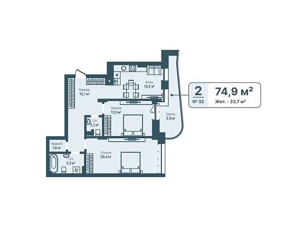 Квартира на вул. Трускавецька, 17А в Львів, ID 326238, фото №5