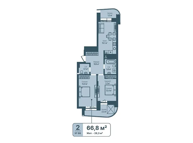 Квартира на вул. Трускавецька, 17А в Львів, ID 325608, фото №5